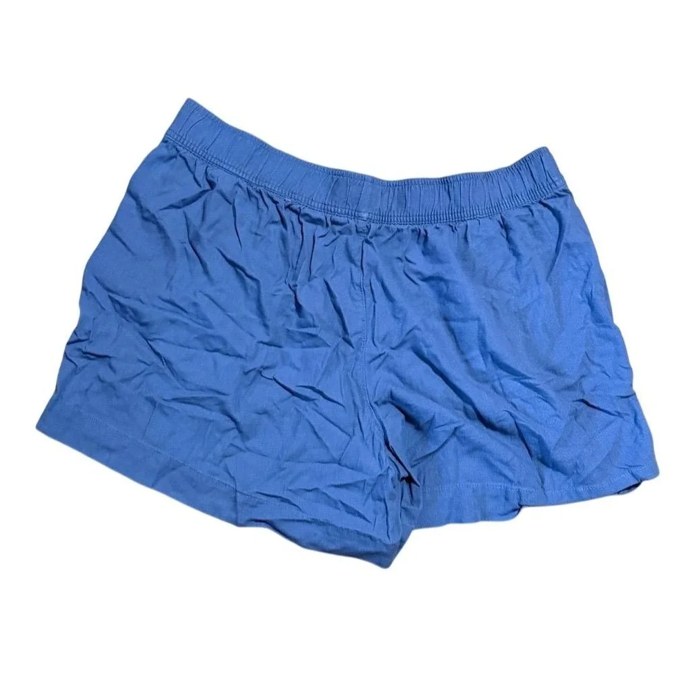 Free Assembly Women's Casual Linen Blend Shorts 2XL periwinkle Elastic Waistband